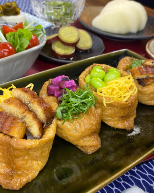 Open inari sushi / 稲荷寿司