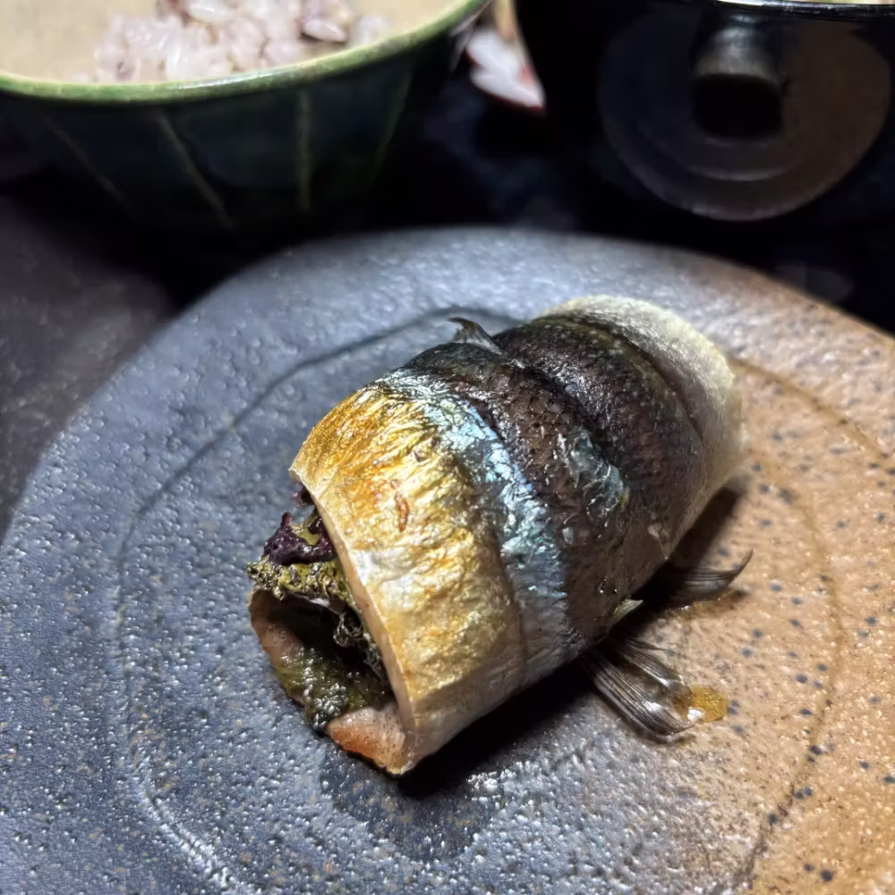 Grilled Fish Roll with Ume and Shiso