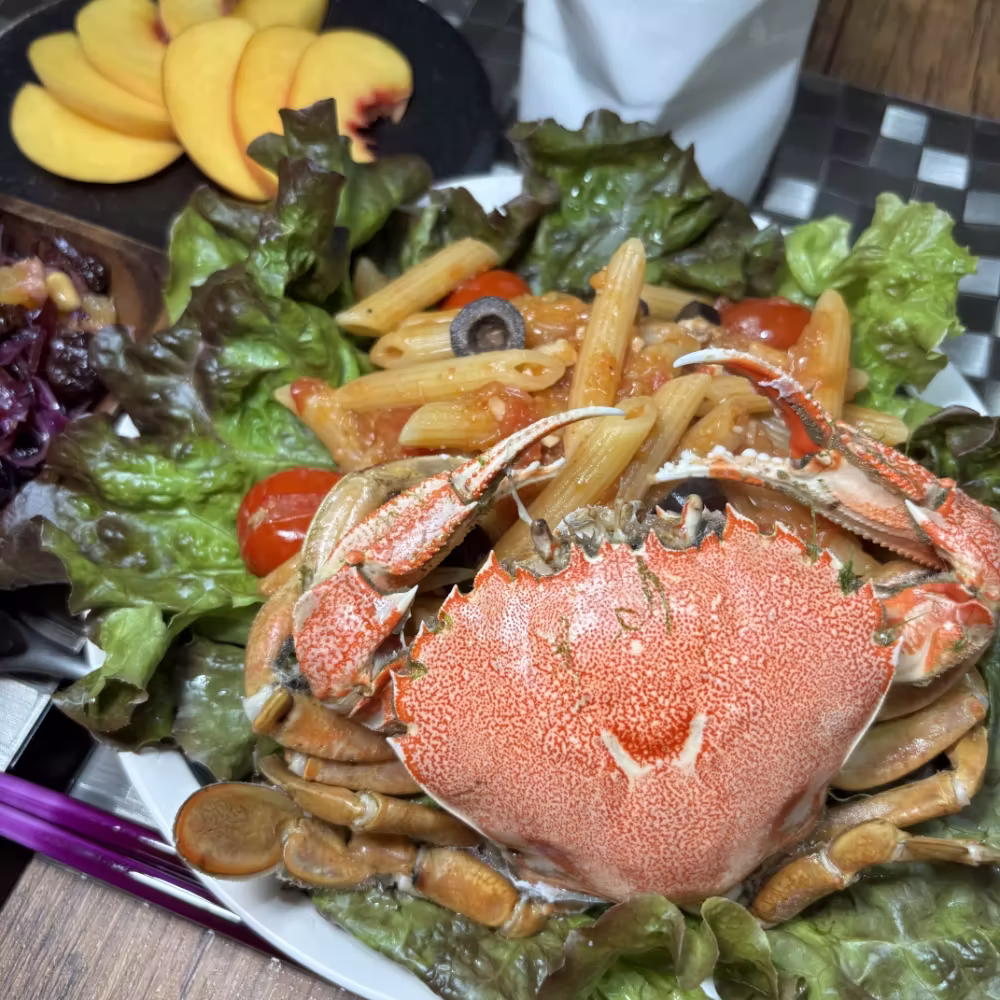 Penne Arrabbiata with Spicy Crab