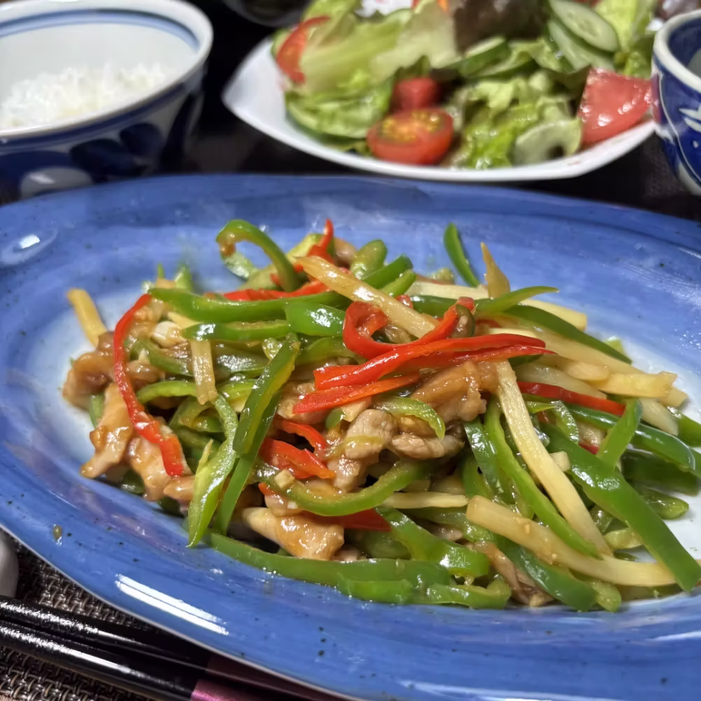 Stir-Fried Shredded Pork with Green Peppers