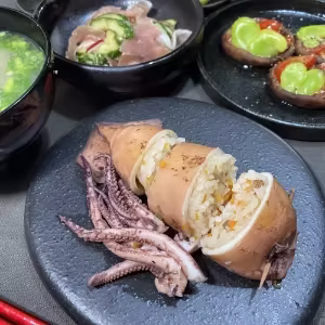 Stuffed Squid with Rice