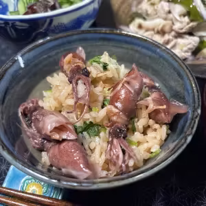 Baby squid rice