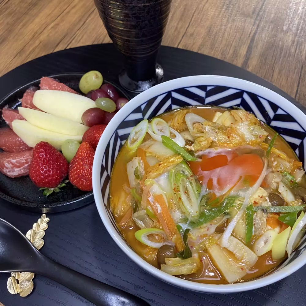 Clam and Kimchi Rice Soup (Gukbap)