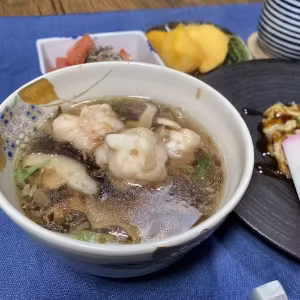 Shrimp and Hanpen Dumplings Soup