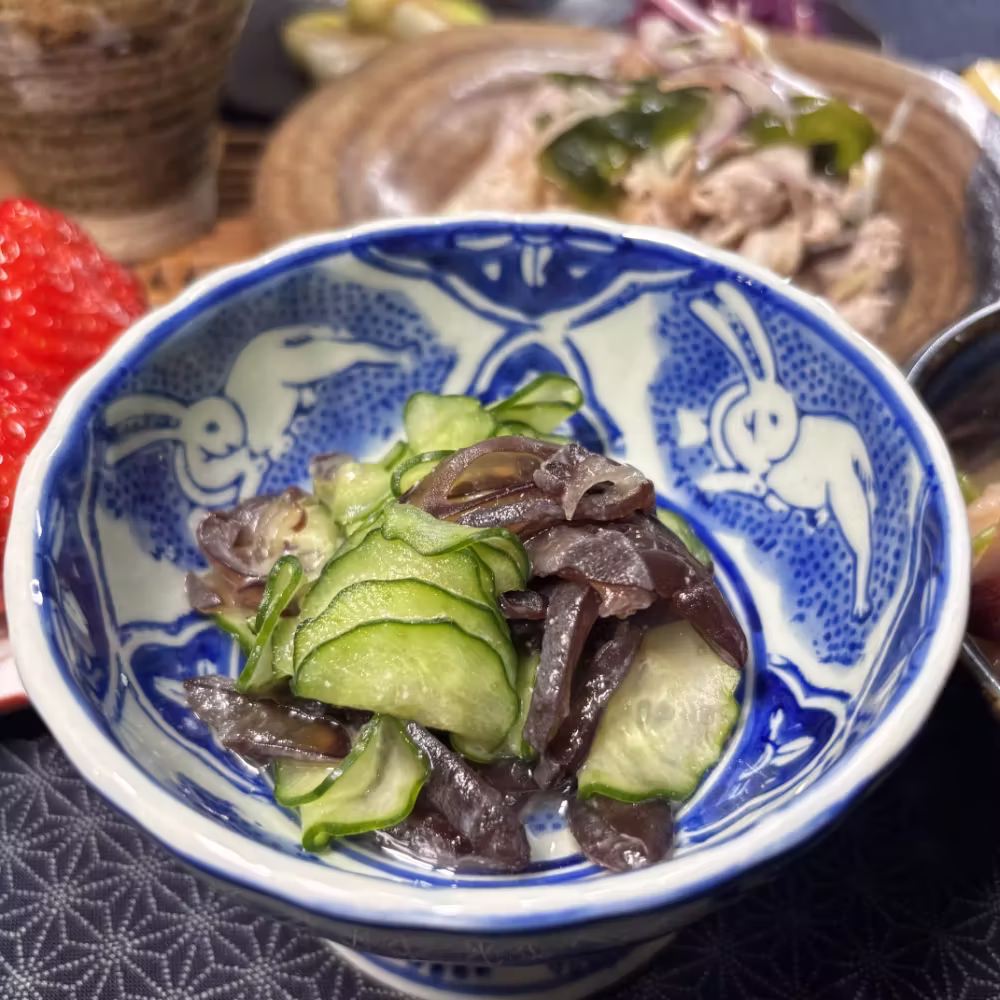 Spicy mustard miso cucumber