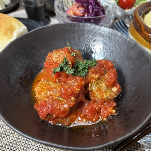 Hamburger Steak with Tomato Sauce