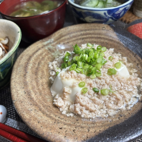 Tofu with Chicken Mince Thick Sauce