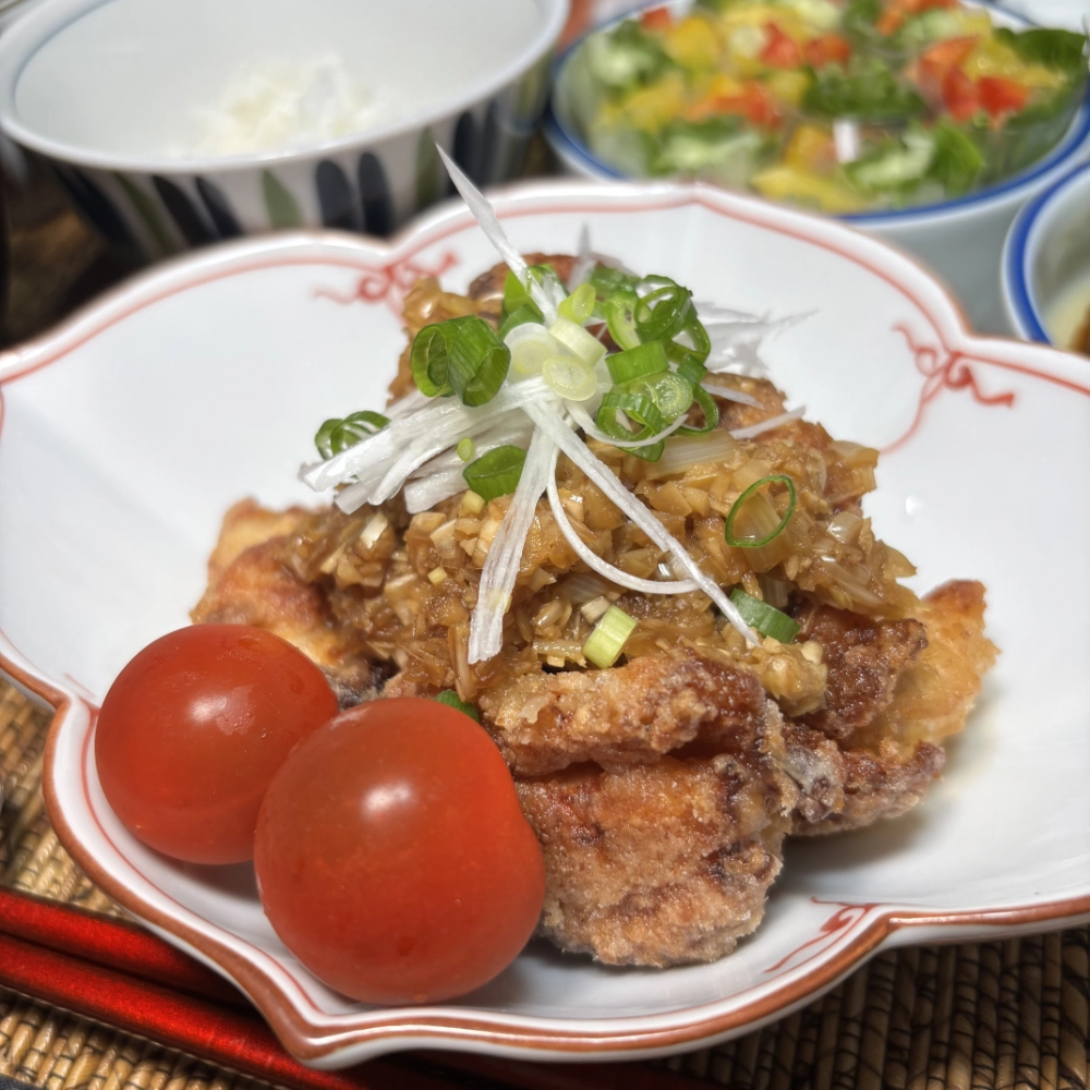 Fried Chicken with Sweet Soy Scallion Sauce