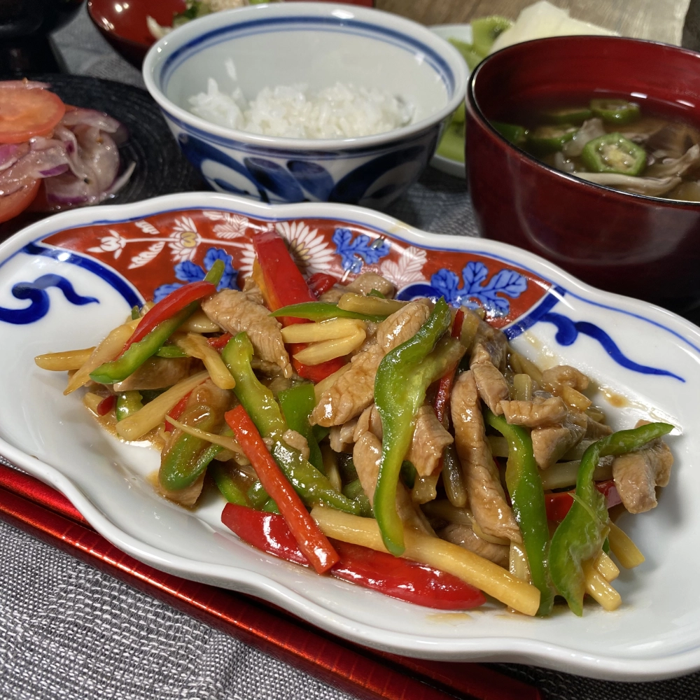 Shredded Pork with Bell Peppers