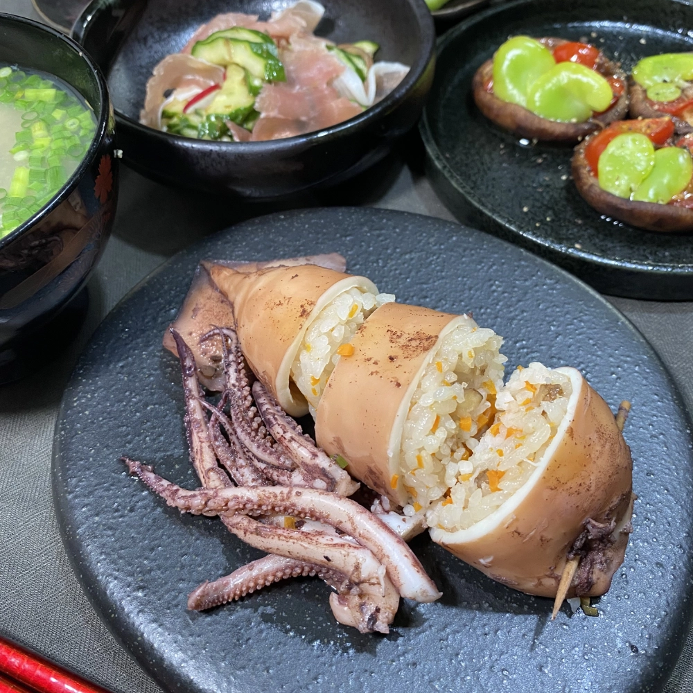 Stuffed Squid with Rice