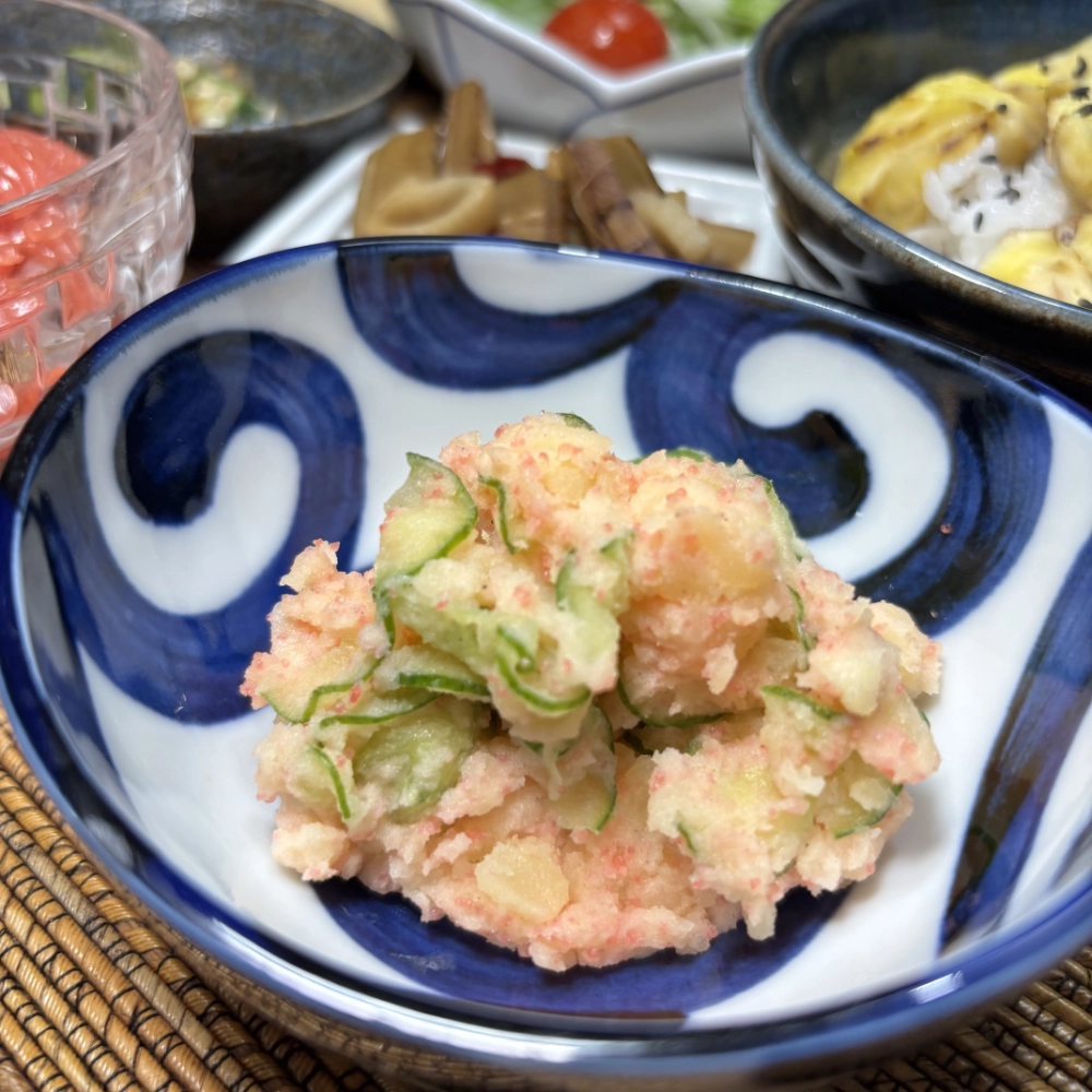Spicy Cod Roe Potato Salad