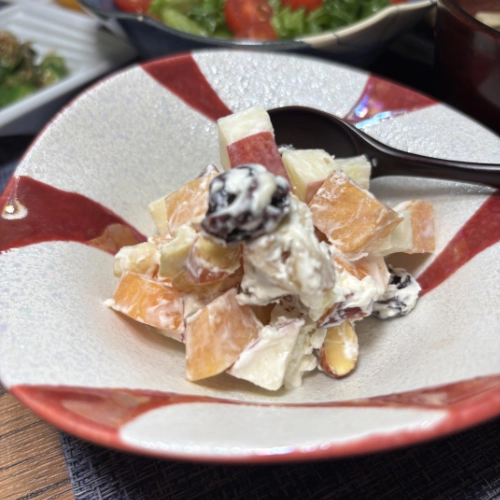 Persimmon & Apple Cream Cheese Salad